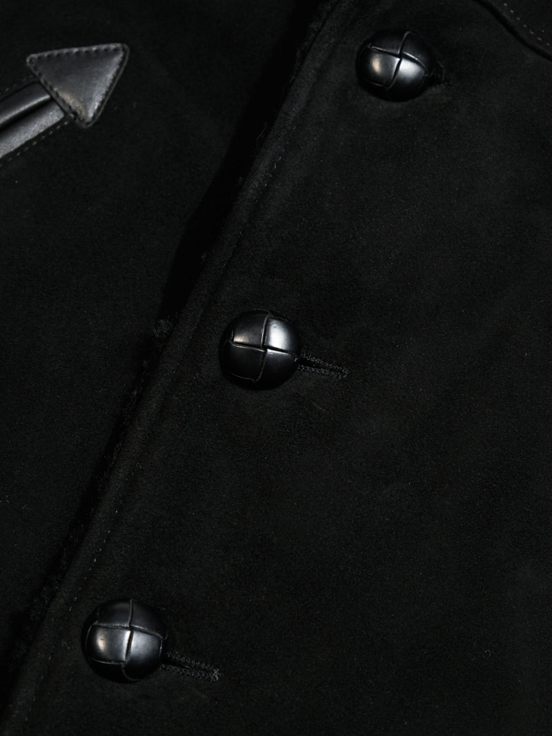 Farmer Black Leather Jacket Button 2