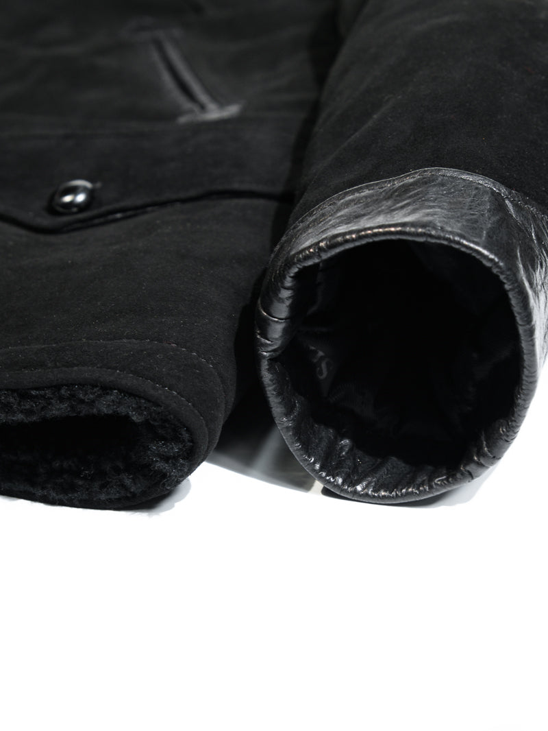 Farmers leather jacket with black arm 2