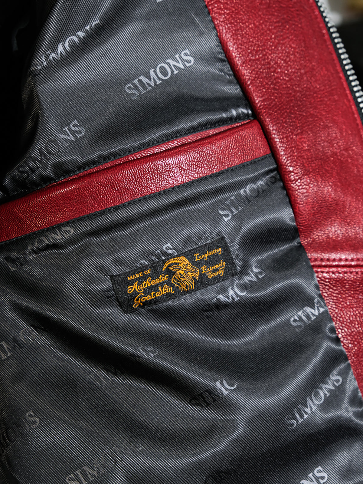 Goatskin-leather-cafe-racer-jacket-with-red-inner-pocket