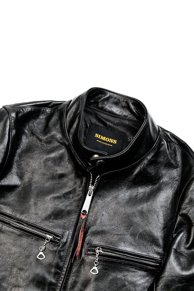 J-100 Coffee Horsehide Racing Jacket 1