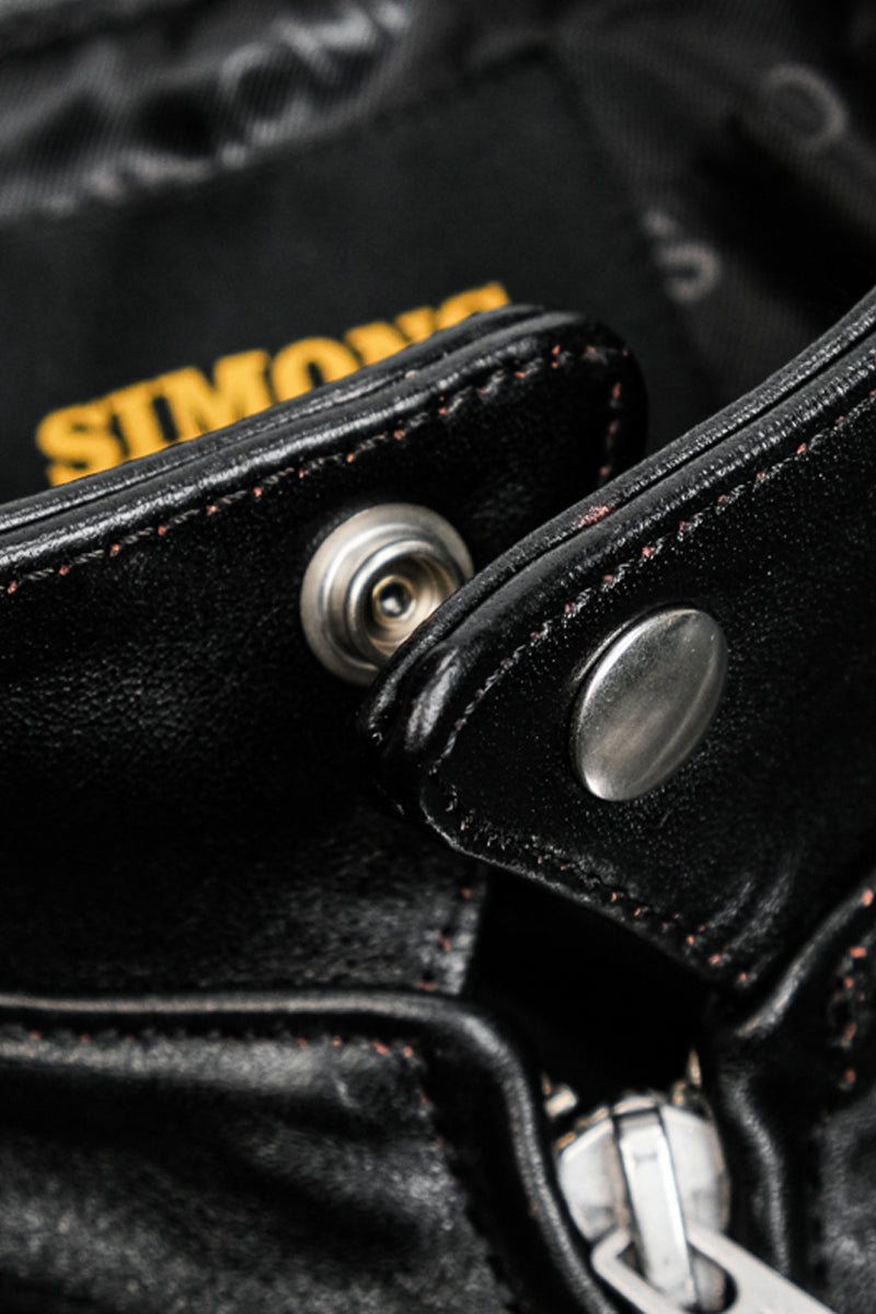 J-100 Ponyhide Coffee Racing Jacket Details 6