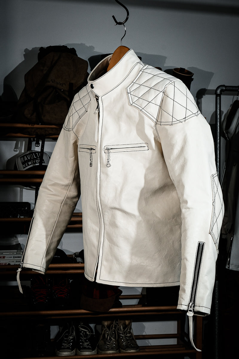 Lambskin J100 Quilted Coffee-Colored Racing Car 3