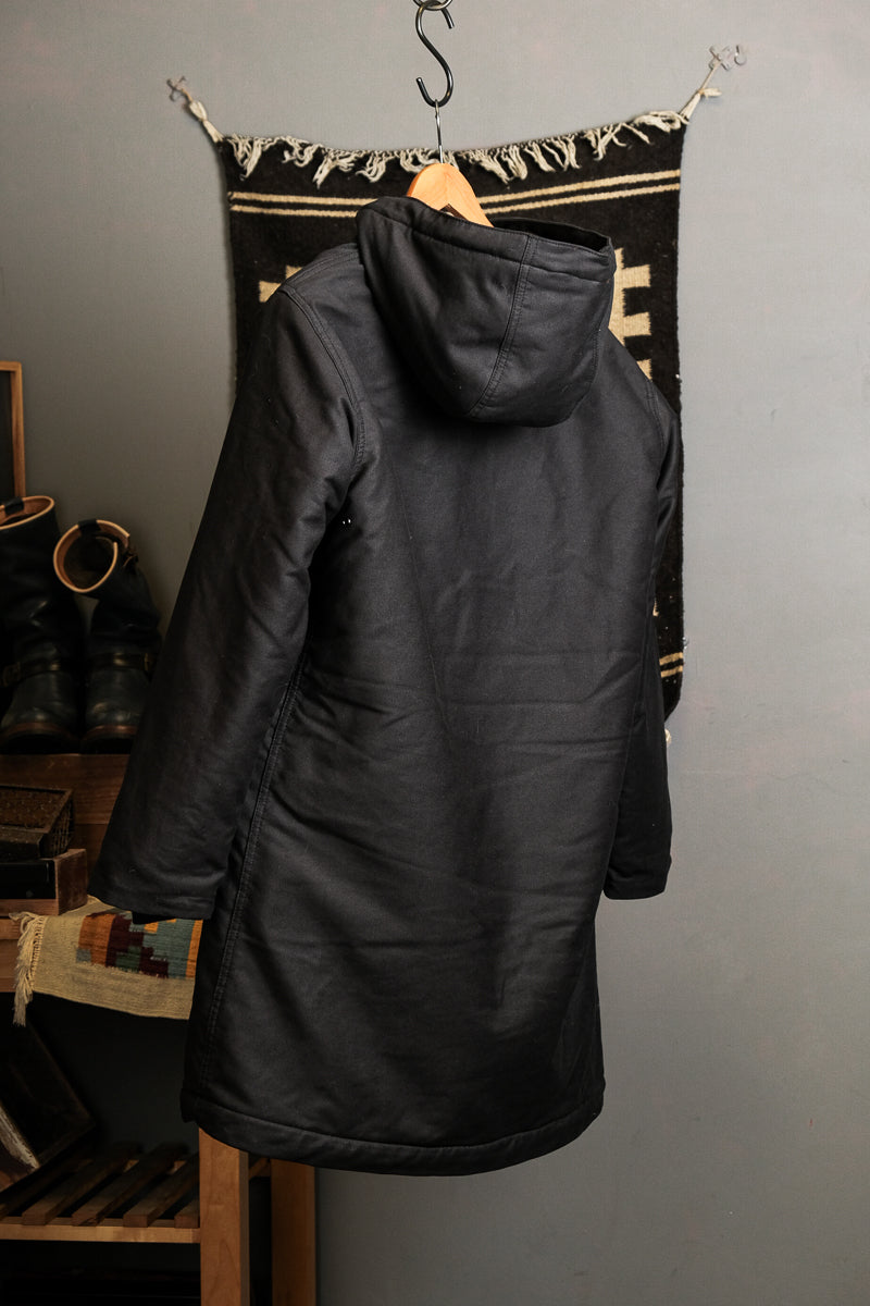 US Navy N-2 Parka Coat 1940s Vintage Reproduction Black Details Back