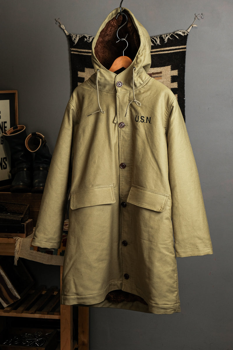 US Navy N-2 Parka Coat 1940s Vintage Reproduction Green