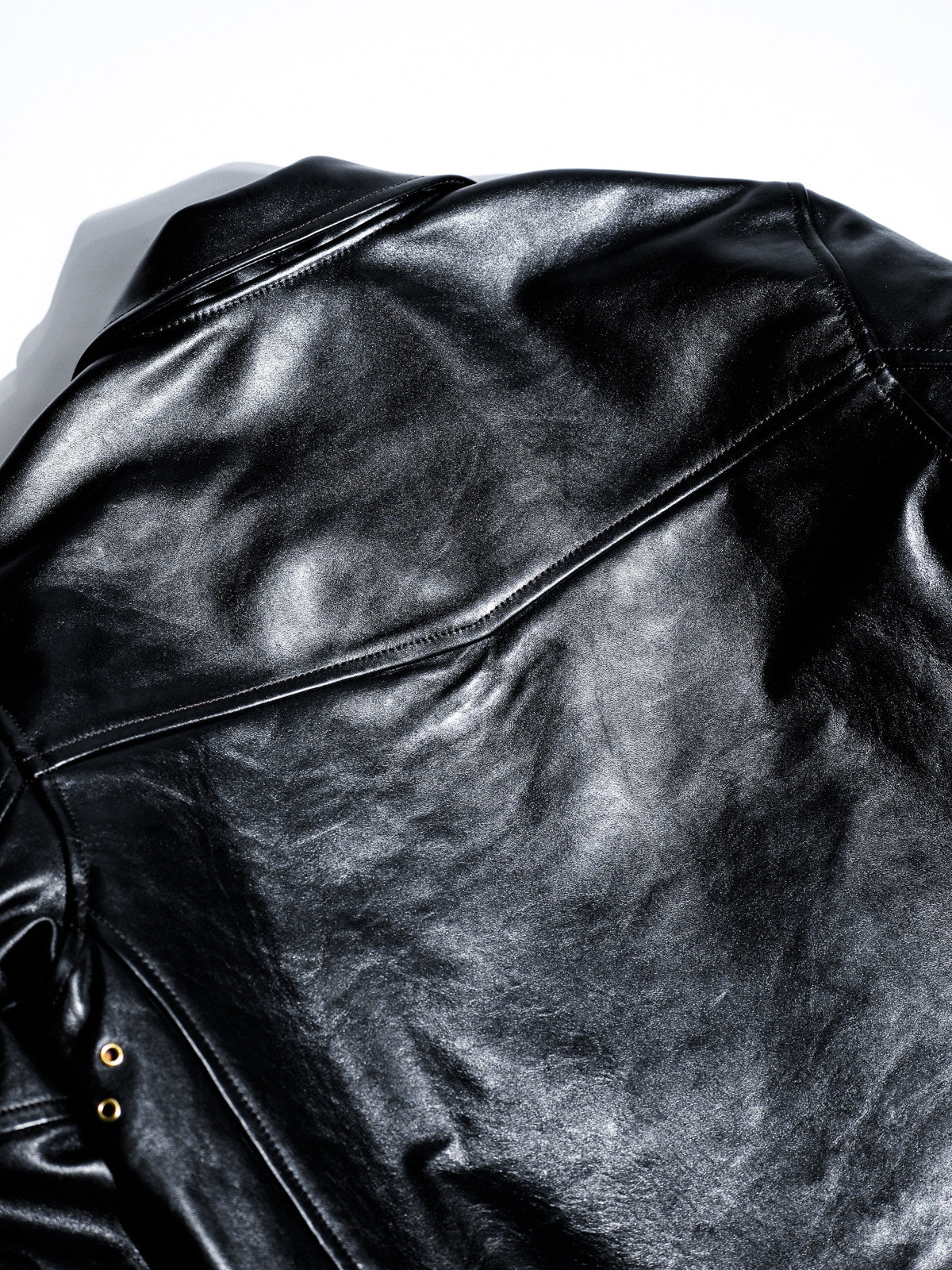 Original 1940s unknown brand black horsehide sport jacket 5