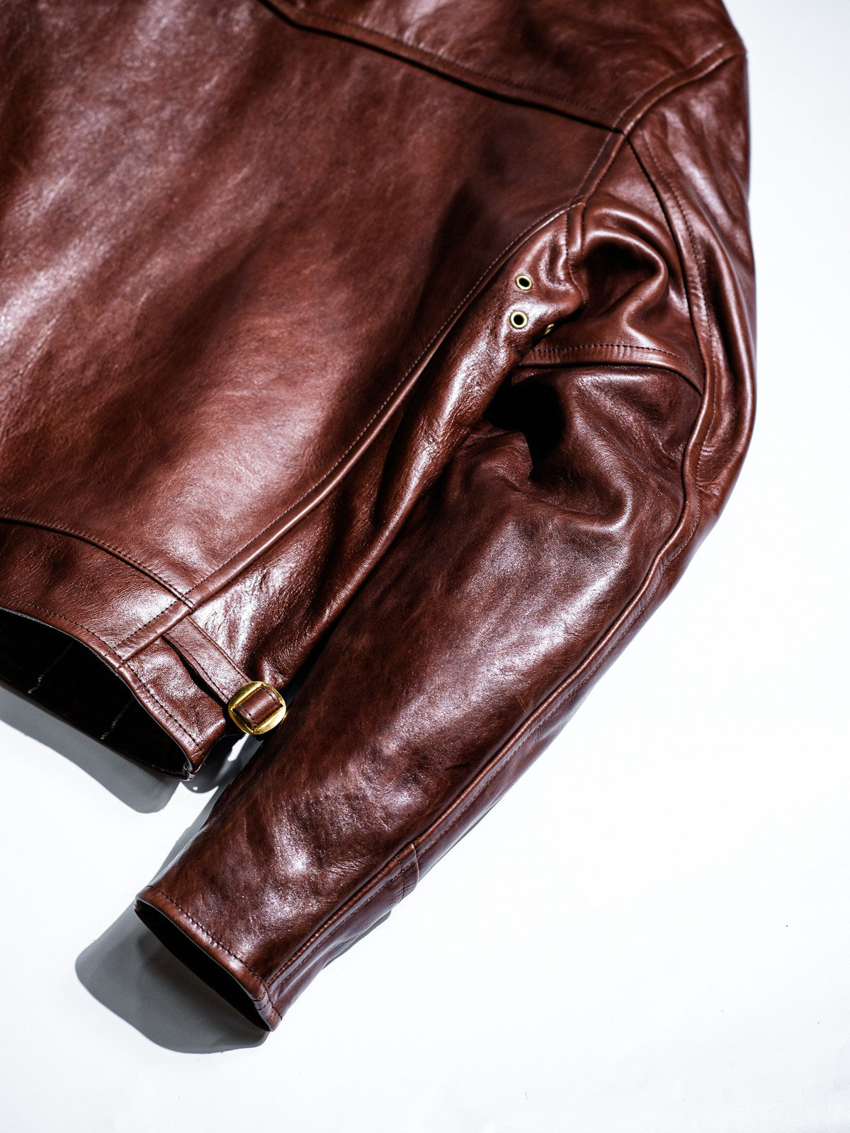 Real Simons 1940s California horsehide jacket amber brown veg-tanned 6