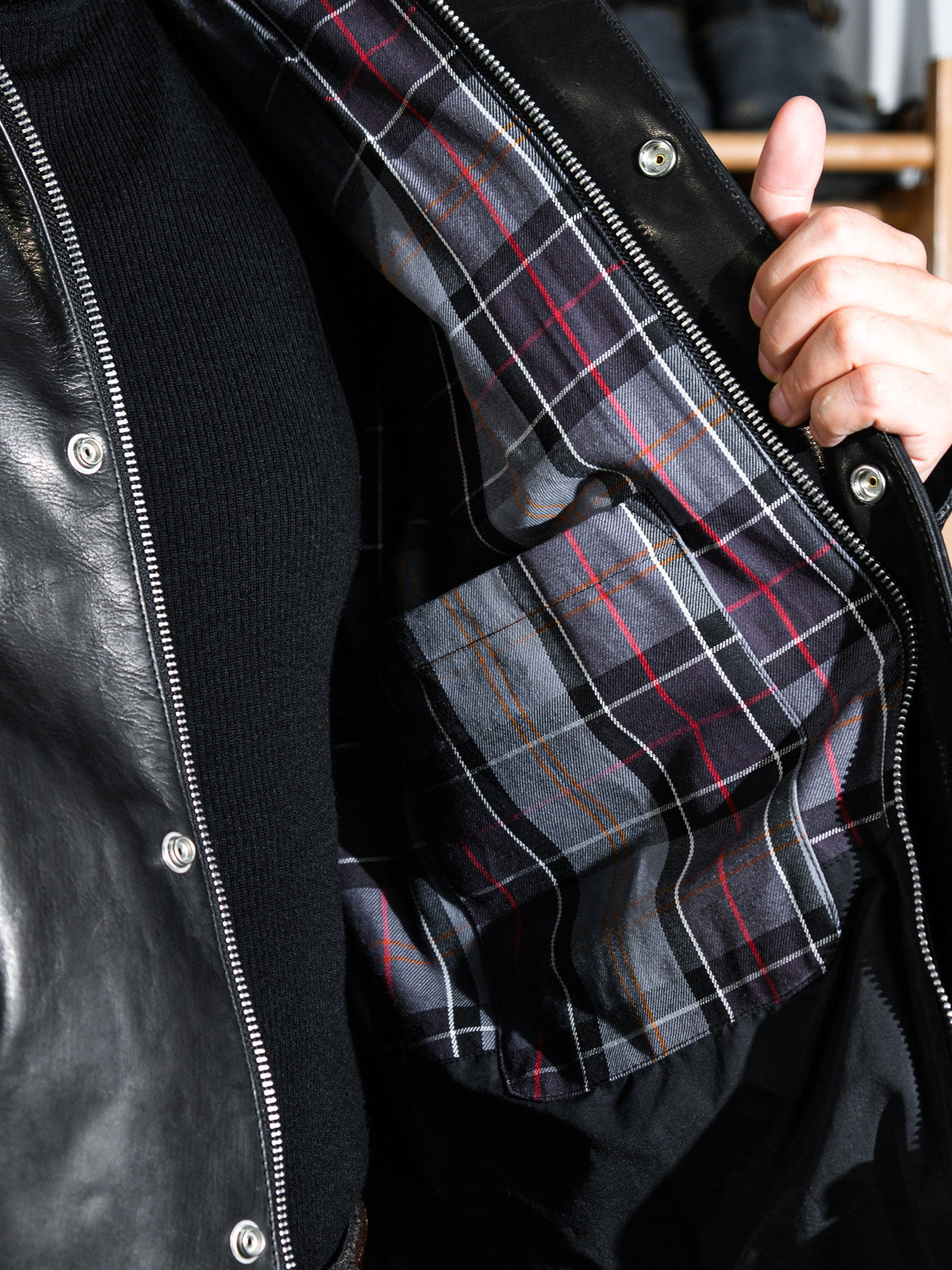 transport waxed cowhide jacket with corduroy collar - british hunting style by Real Simons 8