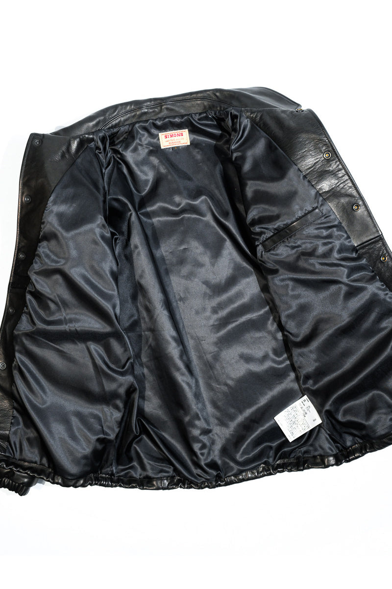 Premium leather jacket construction and silk twill lining