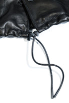 1.2mm thick waxed calfskin leather material detail