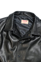 1.2mm thick waxed calfskin leather material detail