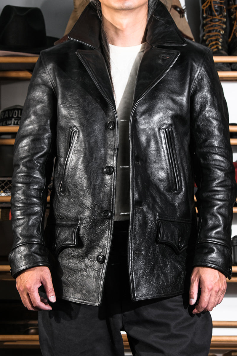 REAL SIMONS Horsehide Car Coat-780g Wool Lining-Luxury Outerwear