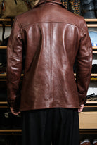 1930s Stylerailroad Workman Jacket Back of the leather coat for railway workers