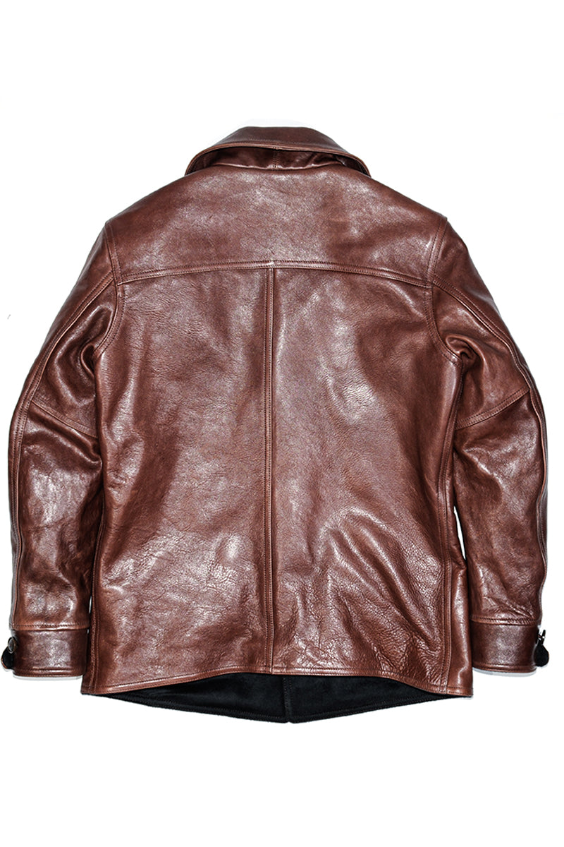 1930s Stylerailroad Workman Jacket Back of the leather coat for railway workers