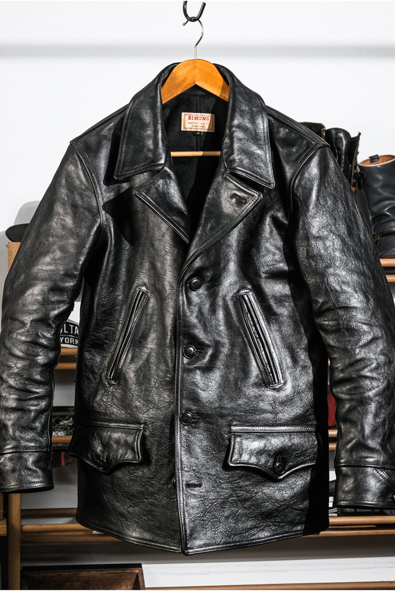 REAL SIMONS Horsehide Car Coat-780g Wool Lining-Luxury Outerwear