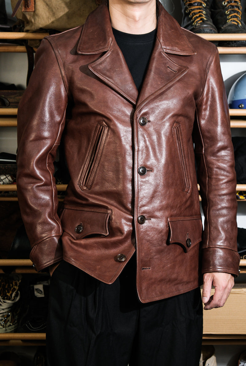 REAL SIMONS Horsehide Car Coat-780g Wool Lining-Luxury Outerwear