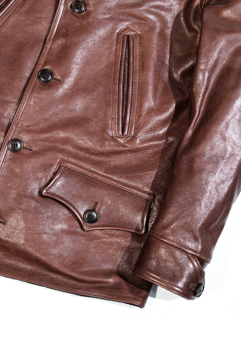 1930s Stylerailroad Workman Jacket Tea colored horsehide detailing