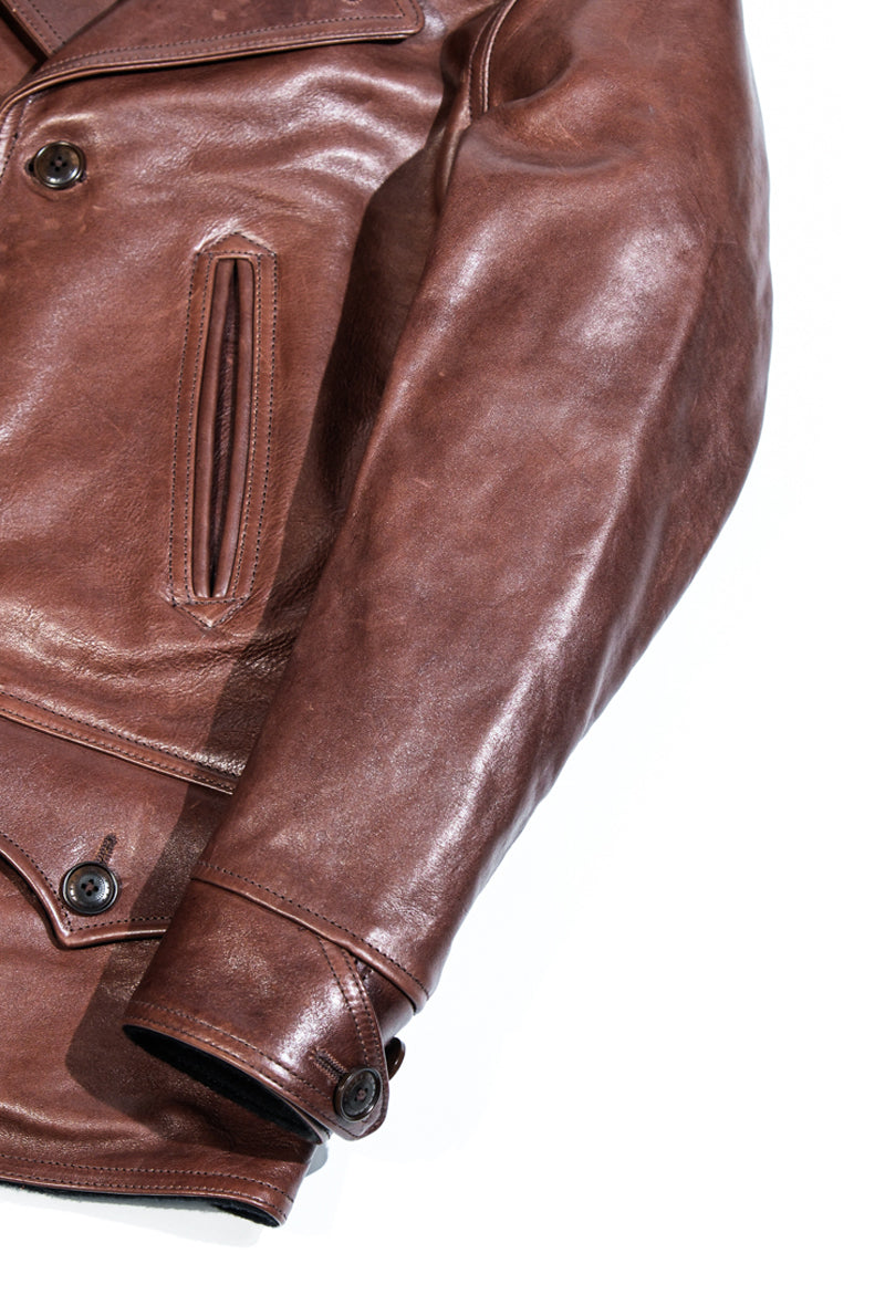 1930s Stylerailroad Workman Jacket Tea colored horsehide detailing 3