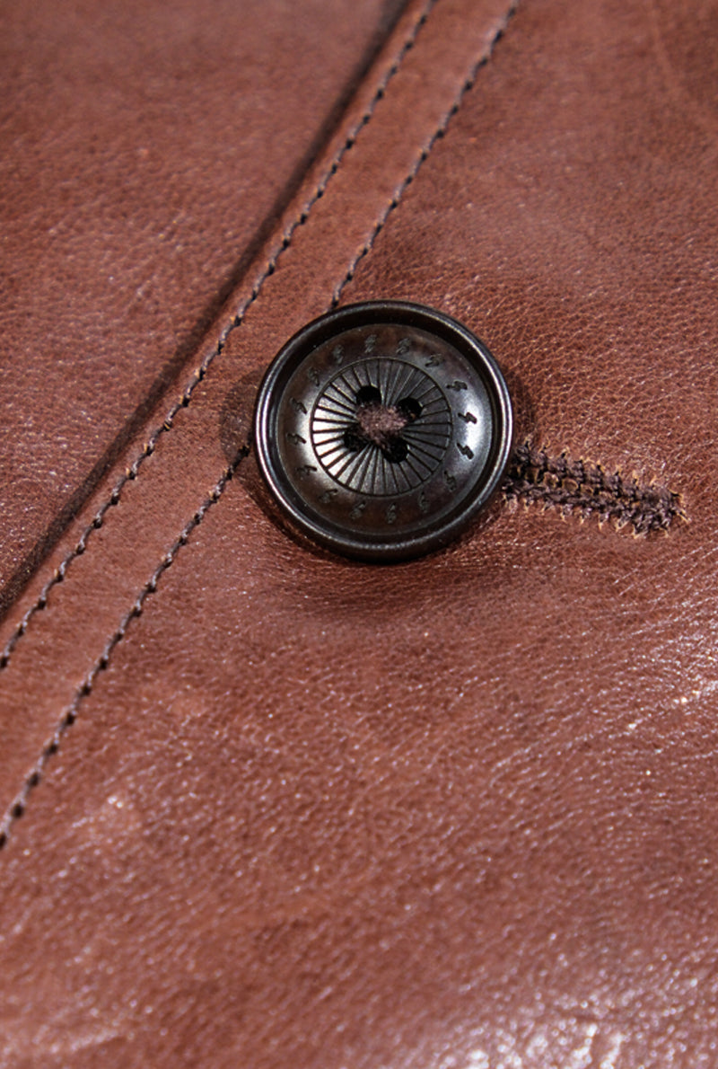 1930s Stylerailroad Workman Jacket Tea colored horsehide detailing 4