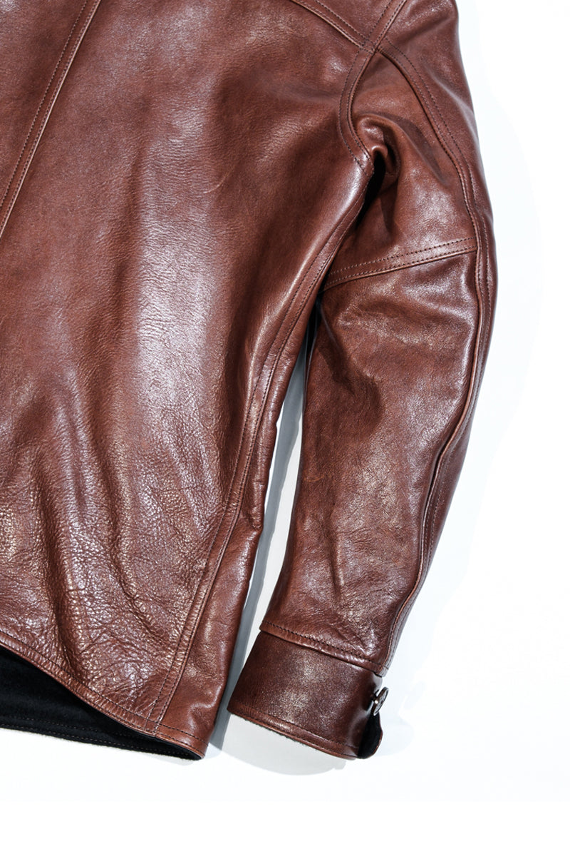 1930s Stylerailroad Workman Jacket Tea colored horsehide detailing 6