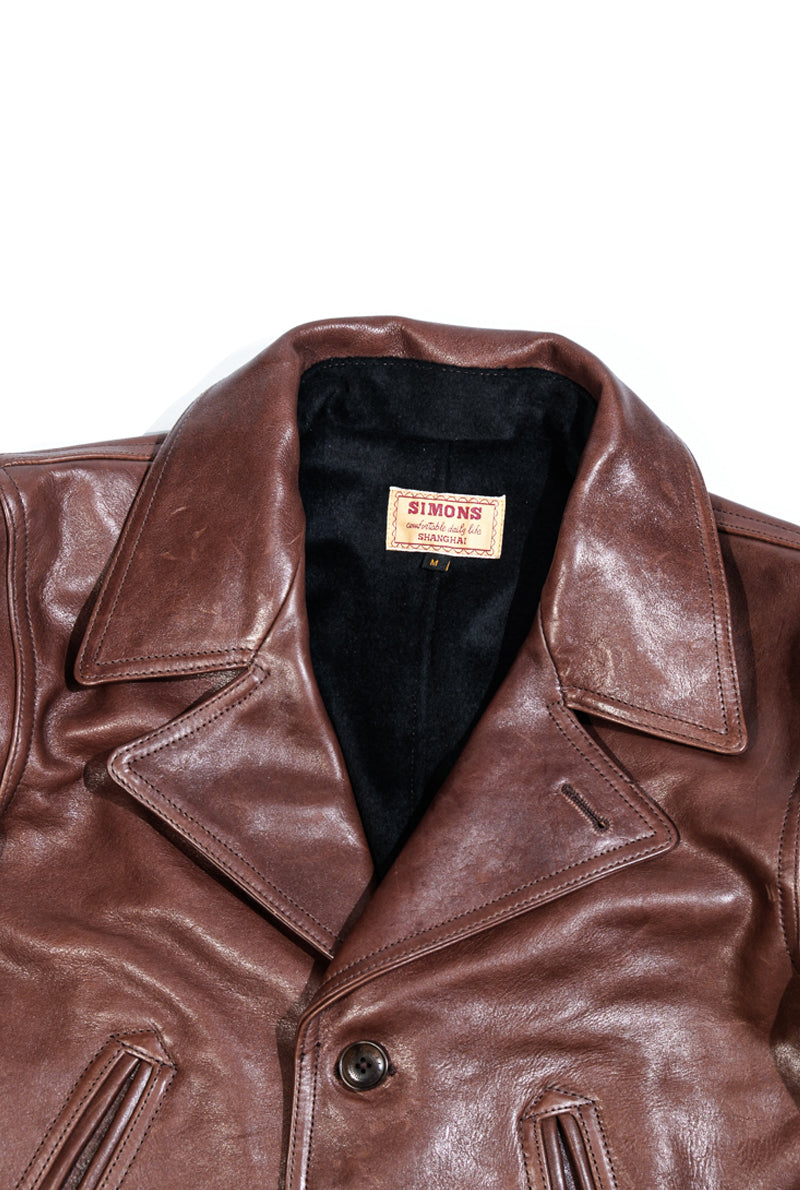 1930s Stylerailroad Workman Jacket Tea colored horsehide detailing