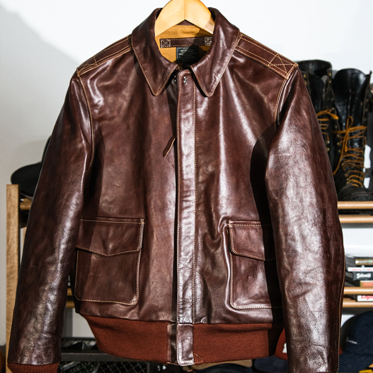Simon Real Replica of the classic 18775 A2 flight jacket—Horsehide – REAL SIMONS