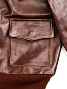 A2-Bomber-Jacket-Horsehide-Pocket-Display