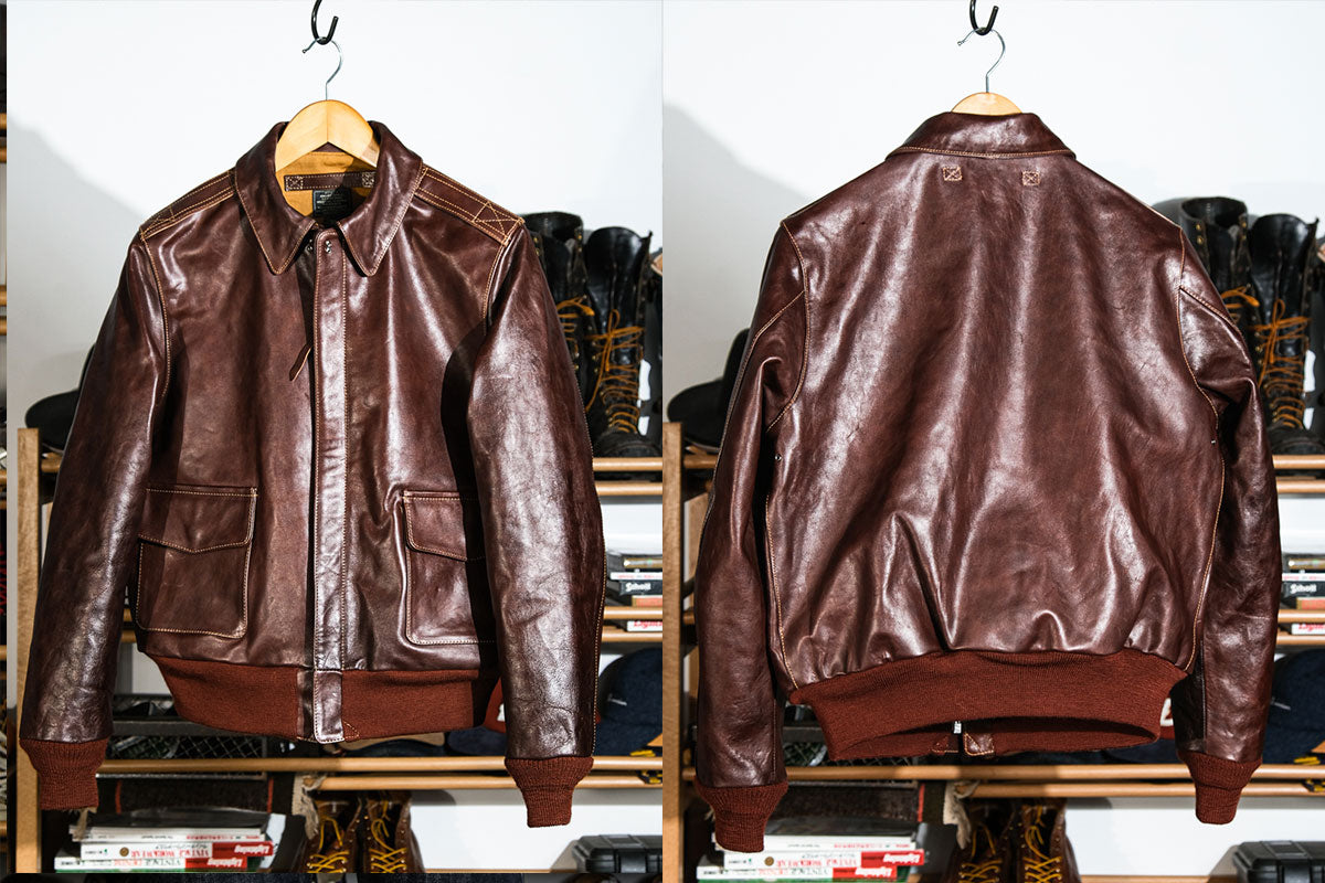 A2 horsehide bomber jacke brown-real simons