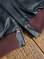 A2-bomber-leather-jacket-with-cotton-hem