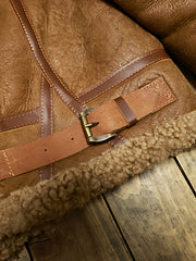 B-3-Sheepskin-Jacket-Light-Brown-Hem-Belt-Display