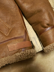 B-3-Sheepskin-Jacket-Light-Brown-Hem-Display