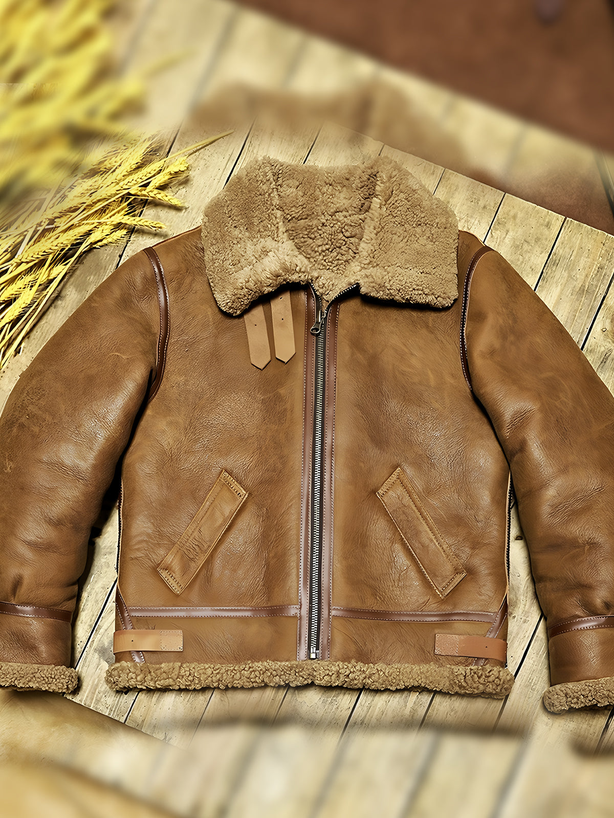 B-3-Sheepskin-Jacket-Light-Brown
