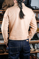 Back of the natural color Cossack Leather Jacket