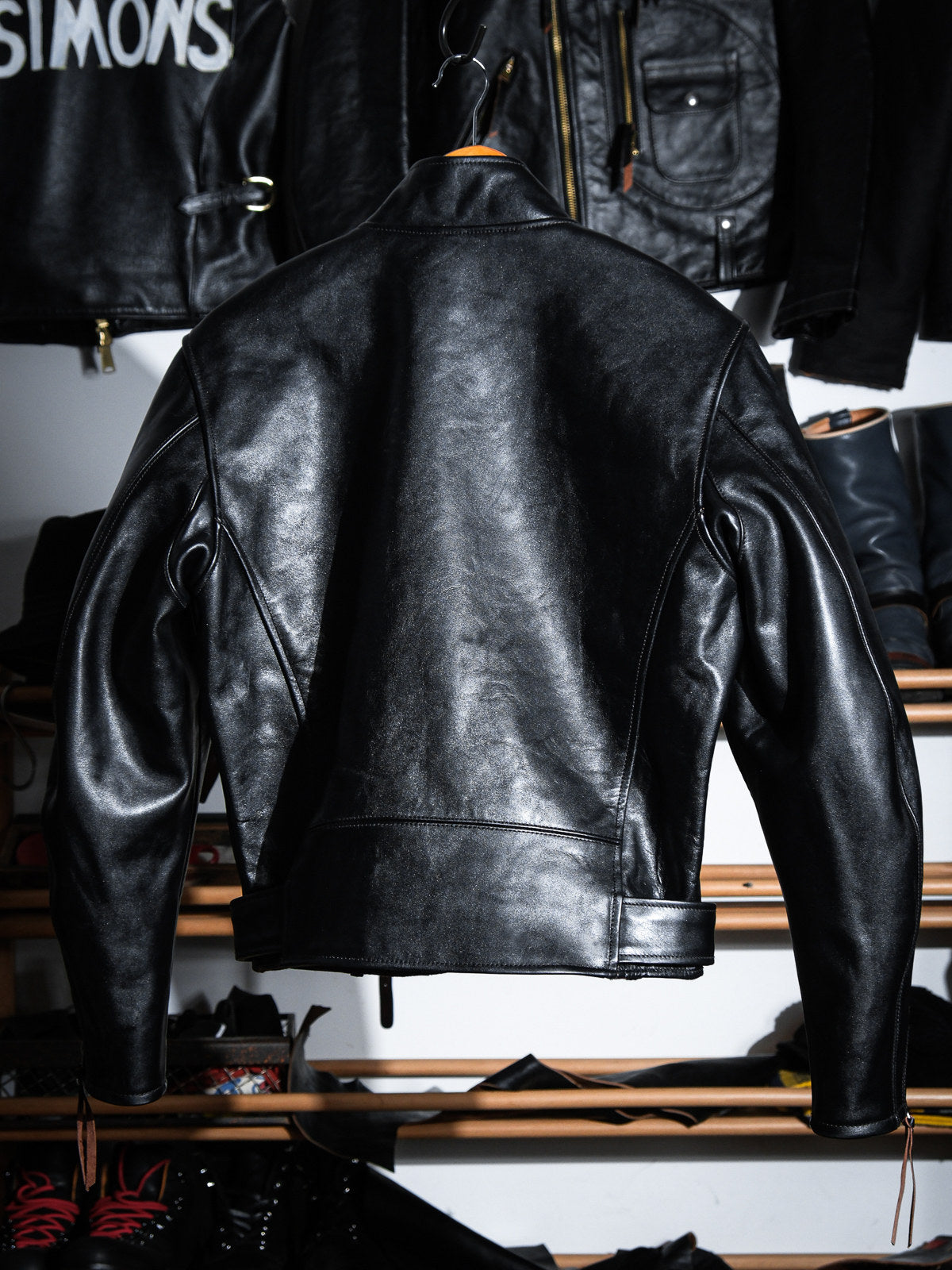 Back of 1930s Leather Togs Motorcycle Jacket Details
