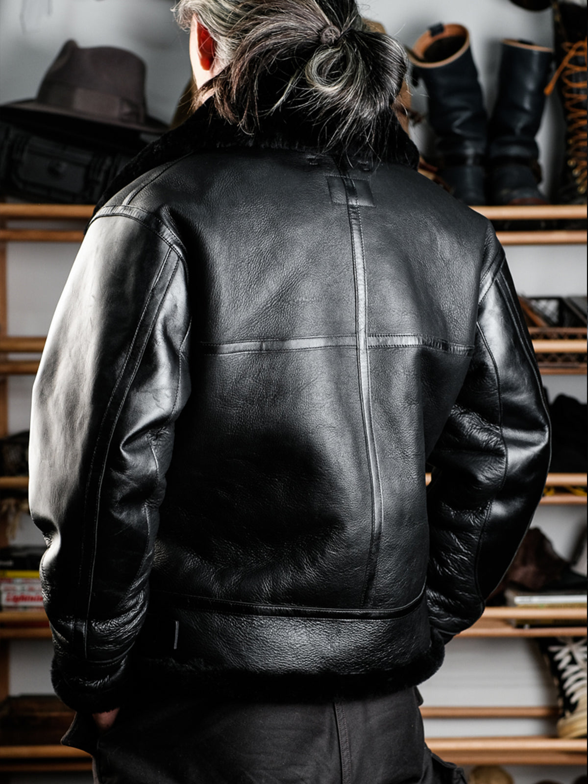 Black-B3-Flight-Jacket-_-Sheepskin-Leather-Back