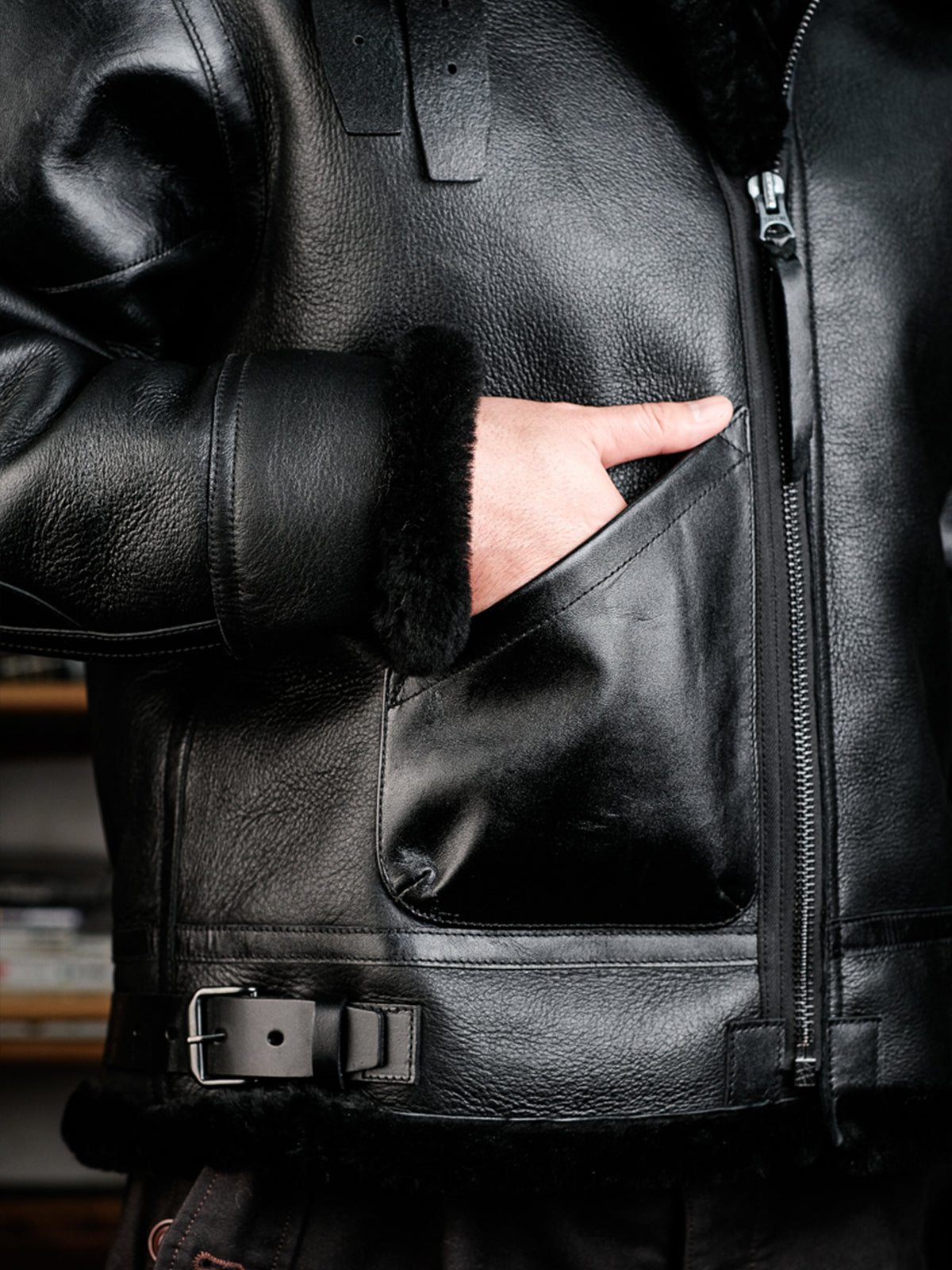 Black-B3-Flight-Jacket-_-Sheepskin-Leather-Single-Slip-Pocket