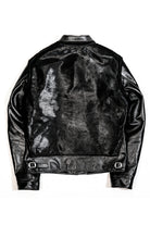 Black Cossack Leather Jacket Back 3