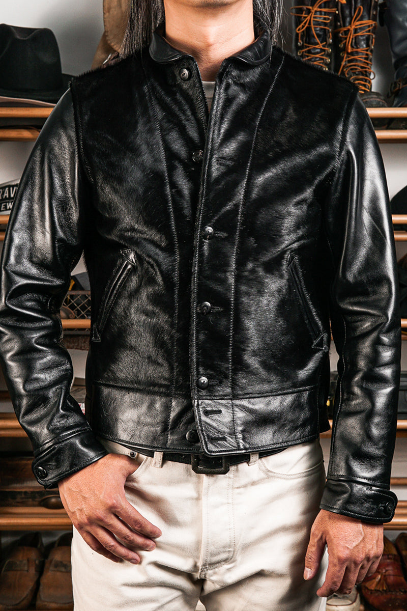 Black Cossack Leather Jacket 2