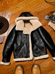 Black-Lambskin-Leather-Jacket-with-Hood-Front-View