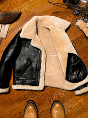 Black-sheepskin-B3-bomber-jacket-lining-display