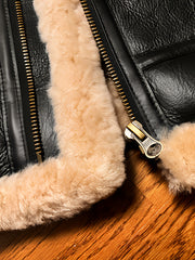 Black-sheepskin-jacket-YKK-zipper