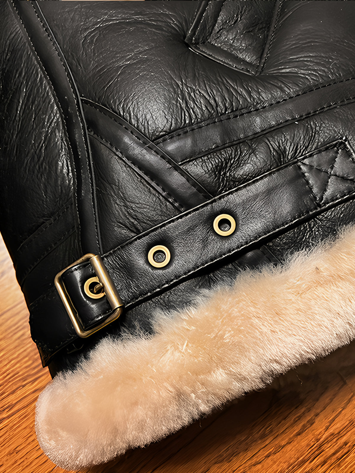 Black-sheepskin-jacket-with-belt-detail-on-back