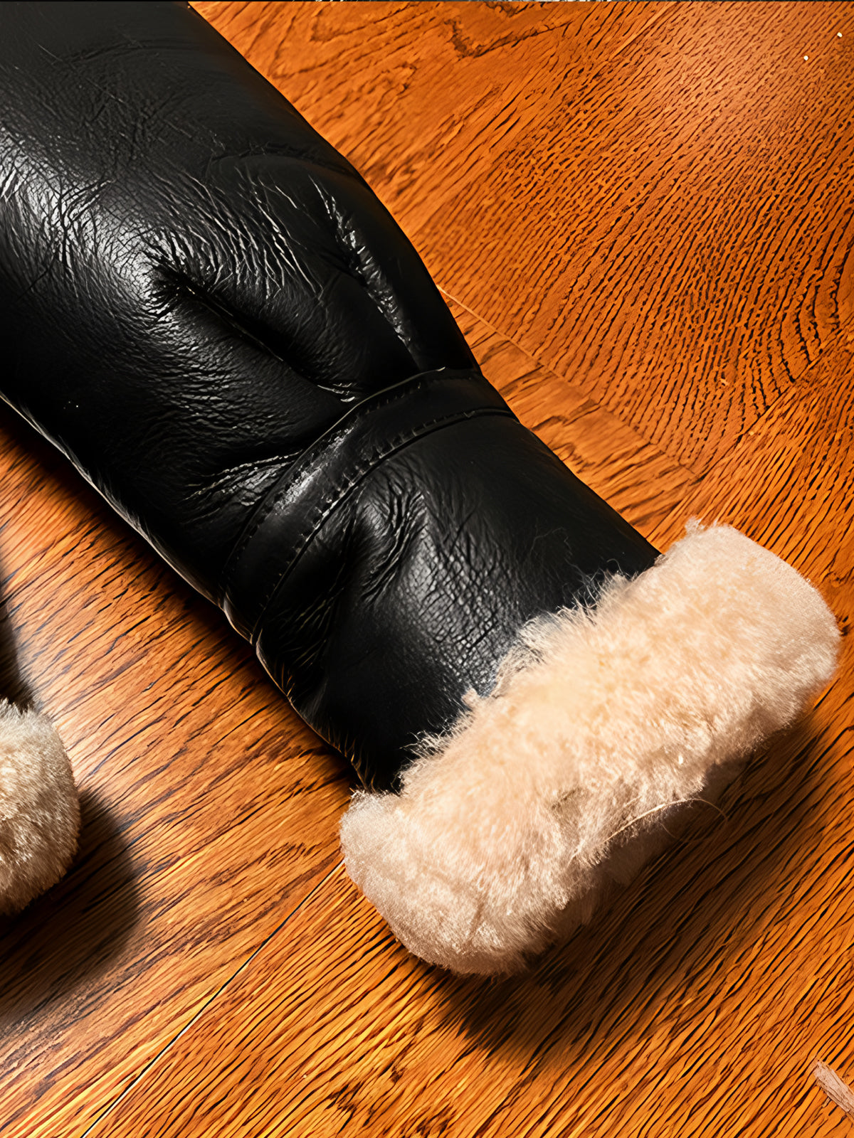 Black-sheepskin-jacket-with-cuffs