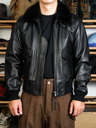 Black G1 Flight Jacket Model