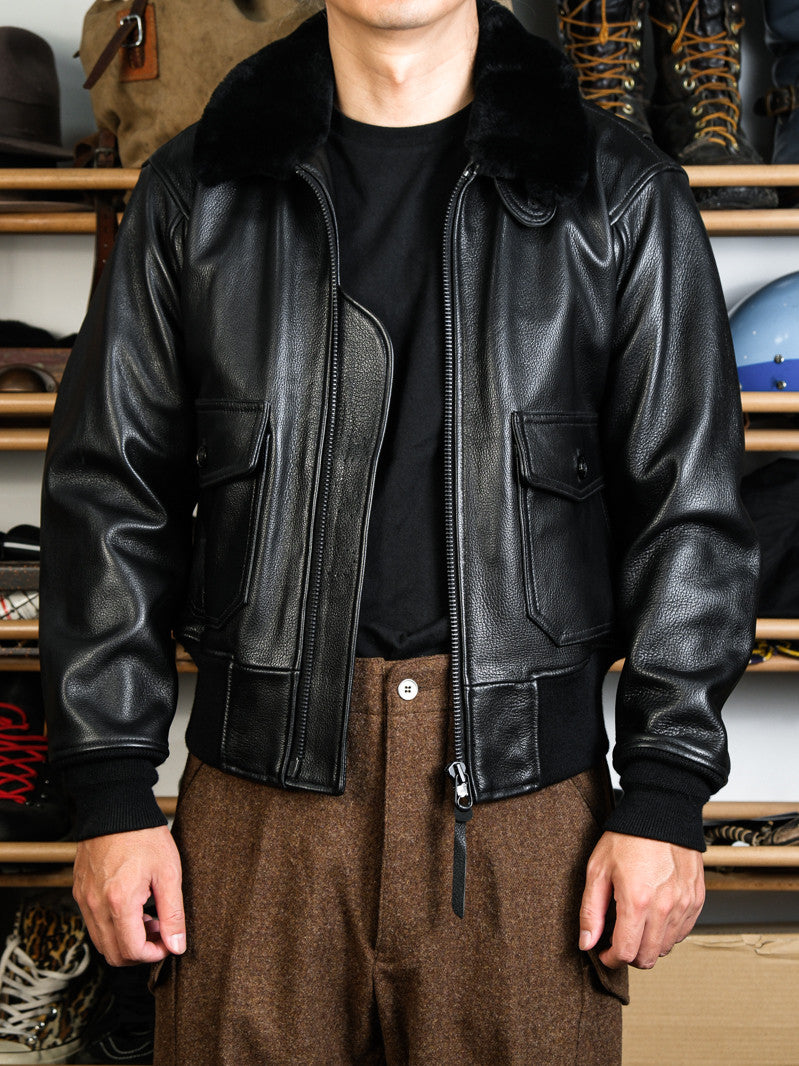 Black G1 Flight Jacket Model