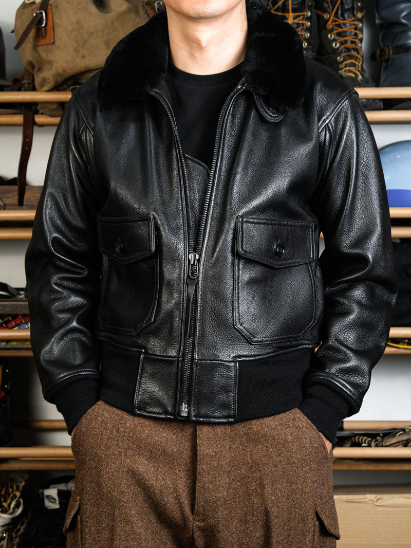 Black G1 Flight Jacket Model 2