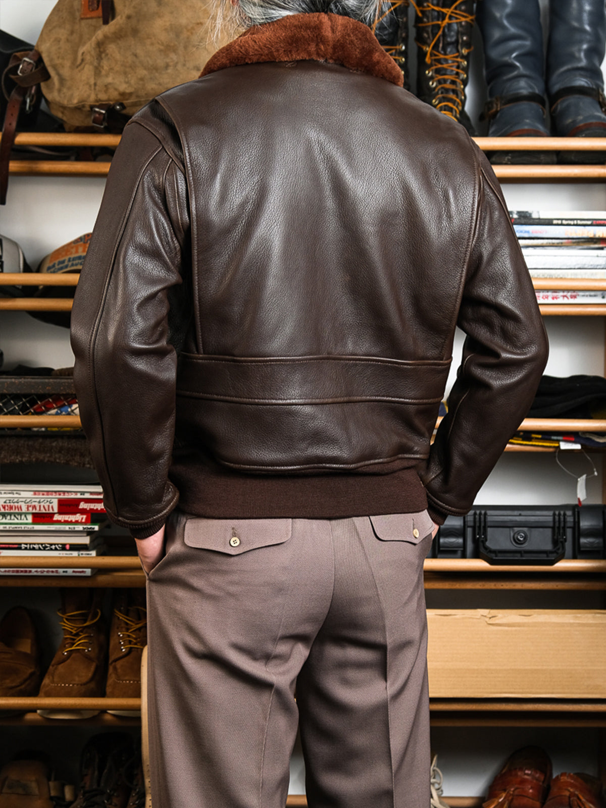 Brown-G1-Bomber-Jacket-Back-View