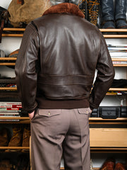 Brown-G1-Bomber-Jacket-Back-View
