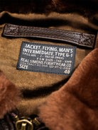 Brown-G1-bomber-jacket-with-woven-label