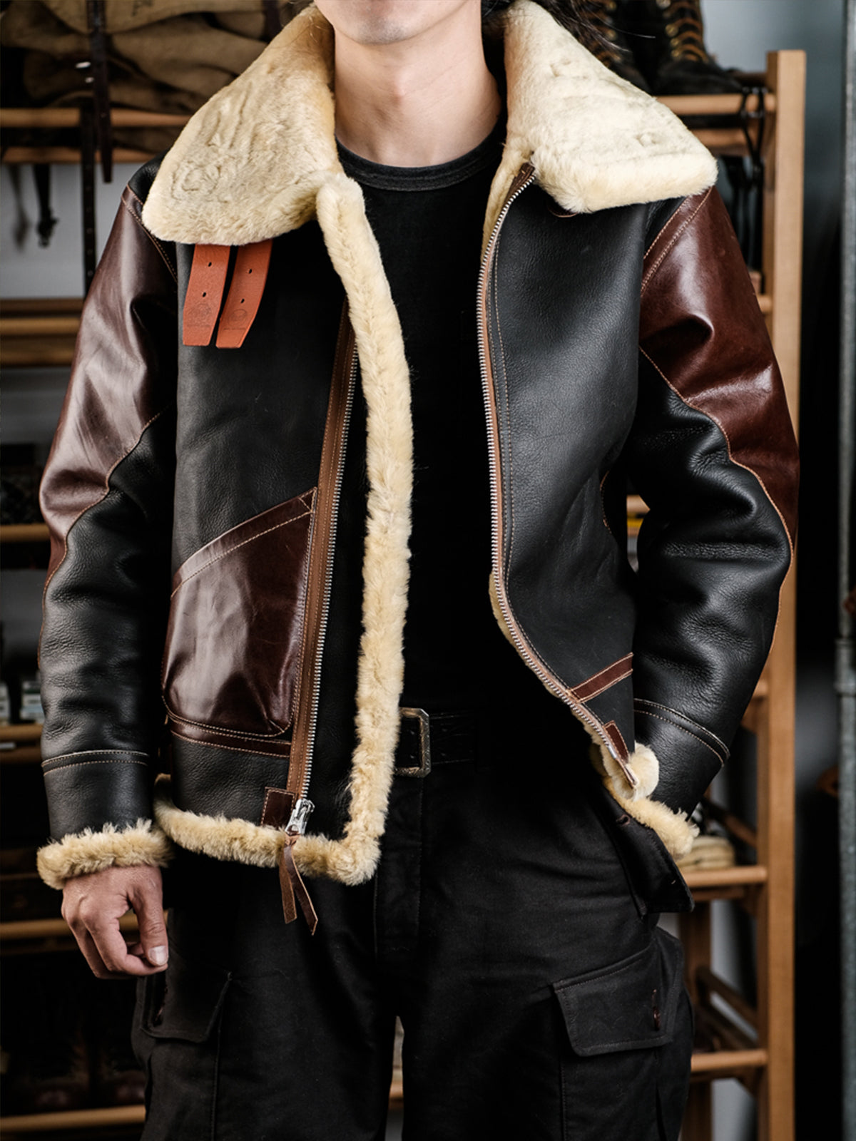 Brown-Lambskin-B3-Bomber-Jacket