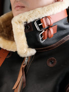 Brown-sheepskin-B3-bomber-jacket-collar-detail
